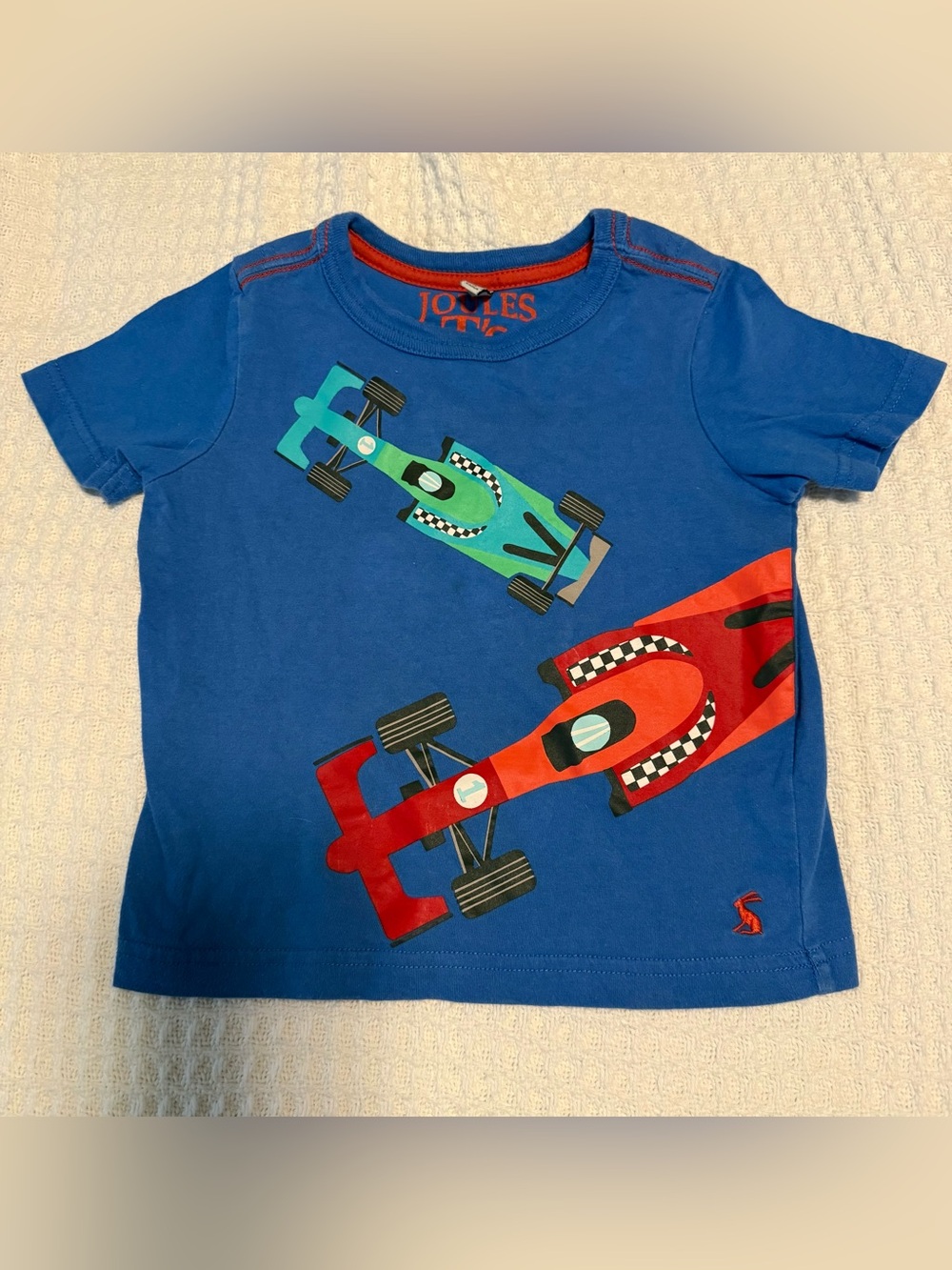 Joules Toddler Boys Blue Race Car Graphic Tee Size 2Y 92cm